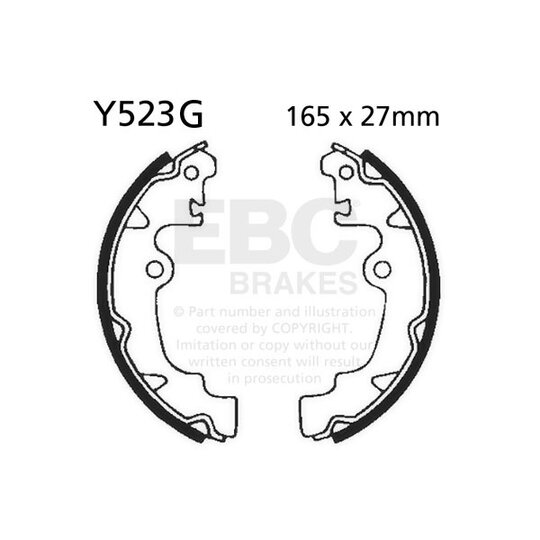 Brzdové čeľuste -sada EBC Y523G drážkovaný