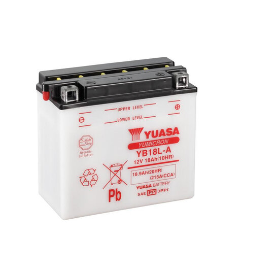Yumicron battery with acid YUASA YB18L-A