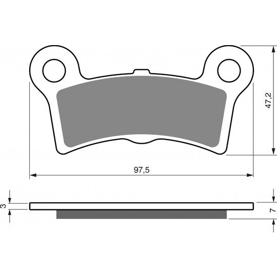 Brzdové obloženie GOLDFREN 354 AD (1 sada =4  ks)