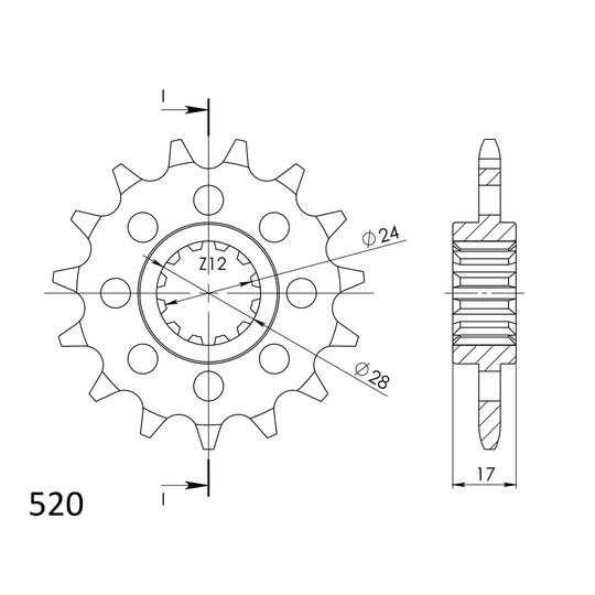 Reťazové koliečko SUPERSPROX CST-1295:16 16T, 520