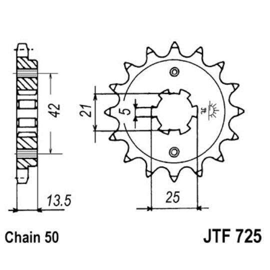 Reťazové koliečko JT JTF 725-15 15T, 530