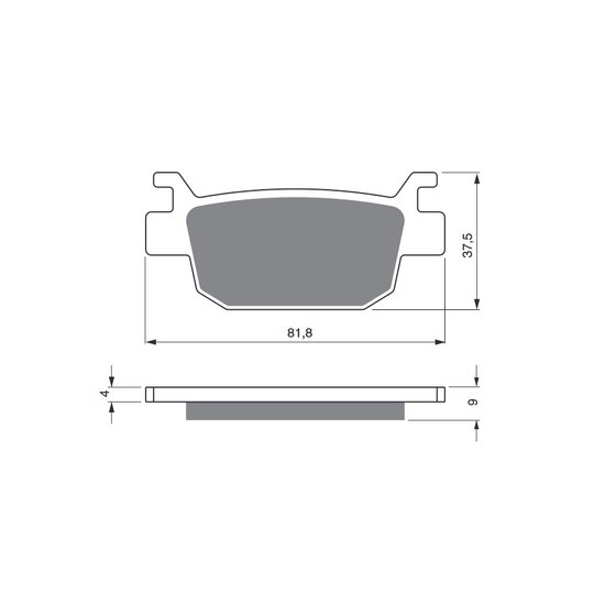 Brzdové obloženie GOLDFREN 287 S33 STREET Zadná