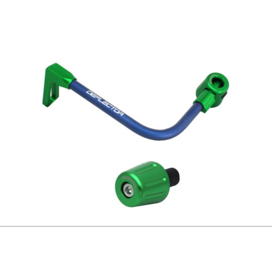 Lever guard ACCOSSATO with blue hose and joint left, aluminium