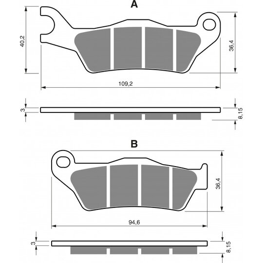 Brzdové obloženie GOLDFREN 351 AD  OFF-ROAD FRONT