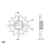 Reťazové koliečko SUPERSPROX CST-1902:14 14T, 520