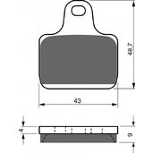 Brzdové obloženie GOLDFREN 239 S3 (1 sada =4  ks)