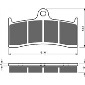 Brzdové obloženie GOLDFREN 225 GP6