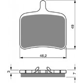 Brzdové obloženie GOLDFREN 290 S33 STREET Zadná