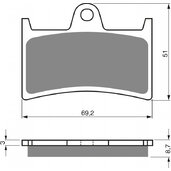 Brzdové obloženie GOLDFREN 070 S3