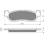 Brzdové obloženie GOLDFREN 146 S33 STREET FRONT
