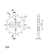 Reťazové koliečko SUPERSPROX CST-548:14 14T, 428