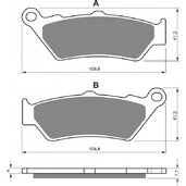 Brzdové obloženie GOLDFREN 106 AD  STREET