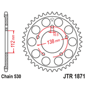 Reťazová rozeta JT JTR 1871-48ZBK 48T, 530 čierny zinok