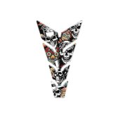 Tank pad PUIG Skull Party 20593N čierna