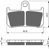 Brzdové obloženie GOLDFREN 246 S33 STREET FRONT (1 sada = 2ks malé, 2ks veľké)