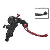 Radial brake master cylinder ACCOSSATO 19 x 19 with folding lever,red