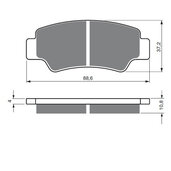 Brzdové obloženie GOLDFREN 390 S33 STREET FRONT