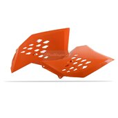 Spojler chladiča POLISPORT 8428200002 (pár) oranžová KTM