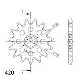 Reťazové koliečko SUPERSPROX CST-546:14 14T, 420