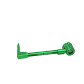 Lever guard ACCOSSATO with green hose and joint left, aluminium
