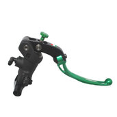 Radial brake master cylinder ACCOSSATO 19 x 19 with folding lever,green