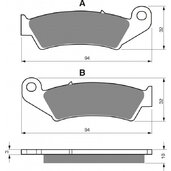 Brzdové obloženie GOLDFREN 052 S33 STREET Zadná