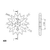 Reťazové koliečko SUPERSPROX CST-274:13 13T, 428