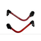Lever guard ACCOSSATO with red hose and joint right + left , aluminium