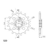 Reťazové koliečko SUPERSPROX CST-308:14 14T, 520