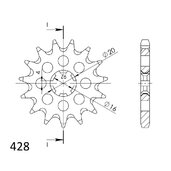 Reťazové koliečko SUPERSPROX CST-416:13 13T, 428
