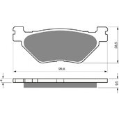 Brzdové obloženie GOLDFREN 165 S33 STREET Zadná