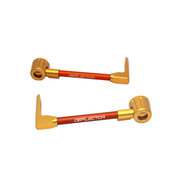 Lever guard ACCOSSATO with orange hose and joint right + left , aluminium