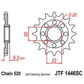 Reťazové koliečko JT JTF 1446-14SC 14T, 520 Samočistiace ľahké