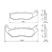 Brzdové obloženie ACCOSSATO AGPA160 ST