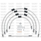 ŠTANDART -predok -sada Venhill POWERHOSEPLUS YAM-12001F-WT (5 hadíc v sade) biele hadice, chrómové koncovky