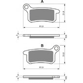 Brzdové obloženie GOLDFREN 185 S33 OFF-ROAD Zadná