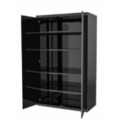 Dvojdverová skriňa so zámkom na kľúč a 4 nastaviteľnými policami LV8 EQA2A čierna