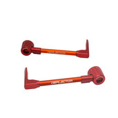 Lever guard ACCOSSATO with orange hose and joint right + left , aluminium