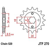 Reťazové koliečko JT JTF 270-12 12T, 520