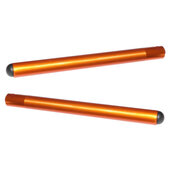 Clip-ons ACCOSSATO aluminium, 280mm with caps, Orange