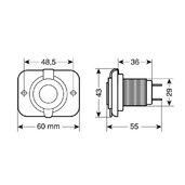 Lampa - zásuvka 2 x usb  - ext-8 - 39005-D-01