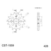 Reťazové koliečko SUPERSPROX CST-1559:14 14T, 428