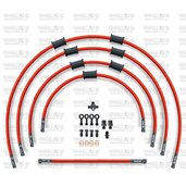 ŠTANDART -predok -sada Venhill POWERHOSEPLUS SUZ-6014FB-RD (5 hadíc v sade) červené hadice, čierne koncovky
