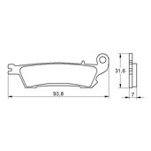 Brzdové obloženie ACCOSSATO AGPA110 OR