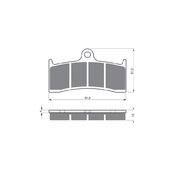 Brzdové obloženie GOLDFREN 225 AD