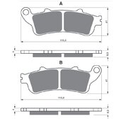 Brzdové obloženie GOLDFREN 135 AD  STREET
