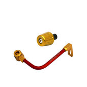 Lever guard ACCOSSATO with red hose and joint right, aluminium