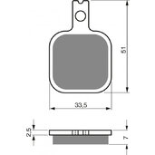 Brzdové obloženie GOLDFREN 119 S3 (1 sada = 6 ks)