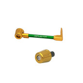 Lever guard ACCOSSATO with green hose and joint right, aluminium