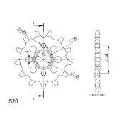 Reťazové koliečko SUPERSPROX CST-329:13 13T, 520